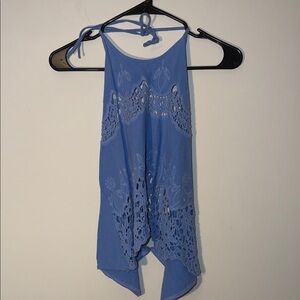 Francesca's Collections Sky Blue Lace Camisole